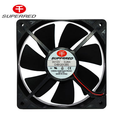 প্লাস্টিক PBT ইম্পেলার DC কুলিং ফ্যান 80x80x20mm কালো লিড ওয়্যার AWG26